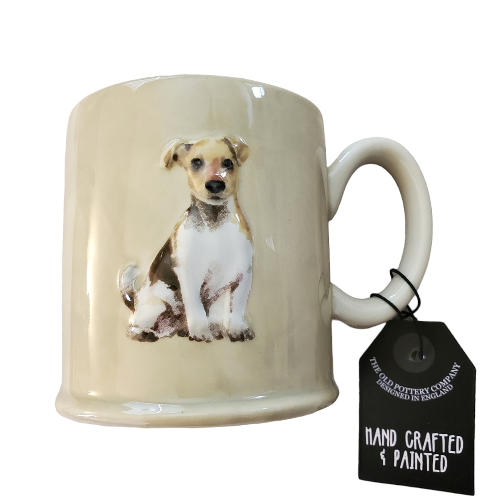 New Jack Russell Raised Print‎ Hand Crafted And Painted  Mug
